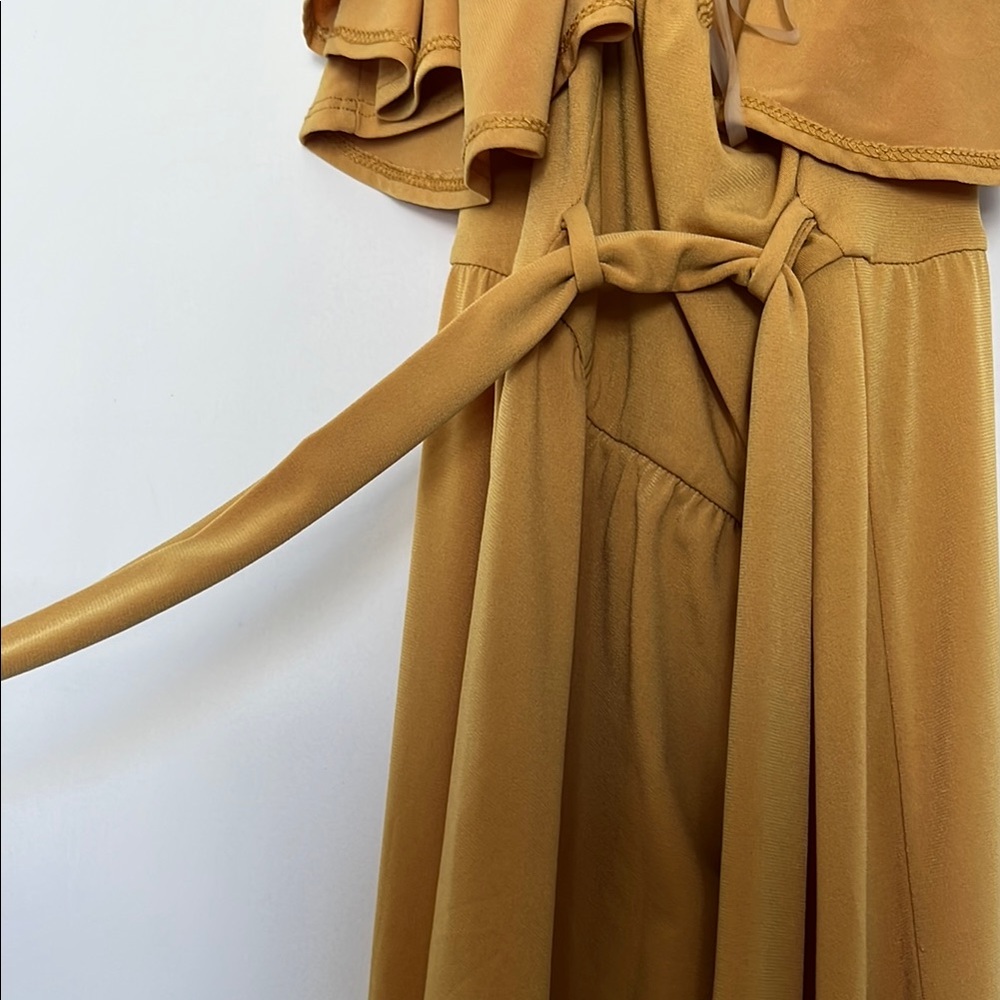 Mustard Yellow Ruffle Jumpsuit - Picture 5 of 5
